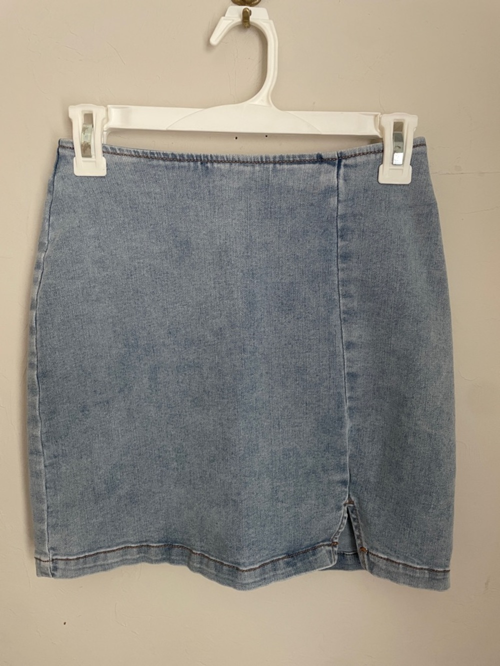 Classic Light Blue Denim Mini Skirt